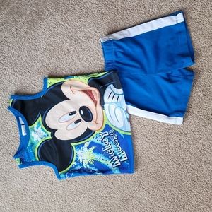 Disney Mickey Mouse two piece summer outfit, baby boy Toddler boy, 18 months